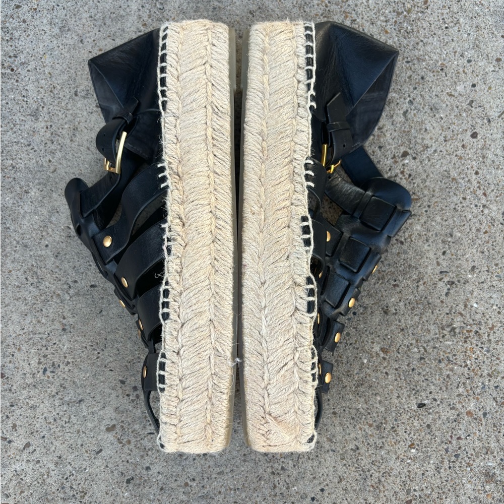 Tory Burch Fisherman Platform Espadrille Sandals - Picture 6 of 14